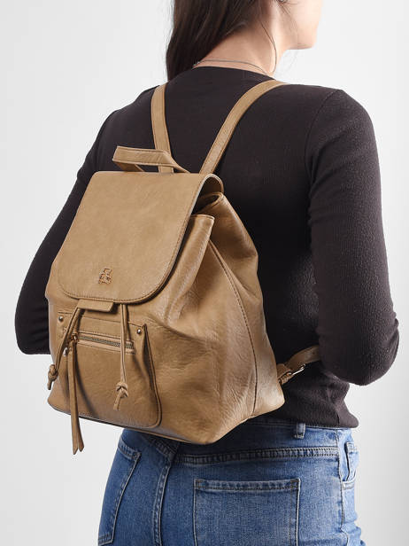 Backpack Lulu castagnette Beige bride ALEXIANE other view 1