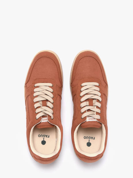 Sneakers En Cuir Faguo Marron men 26CG0101 vue secondaire 3