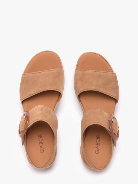 Platform Sandals In Leather Gabor Brown women 14 other view 3