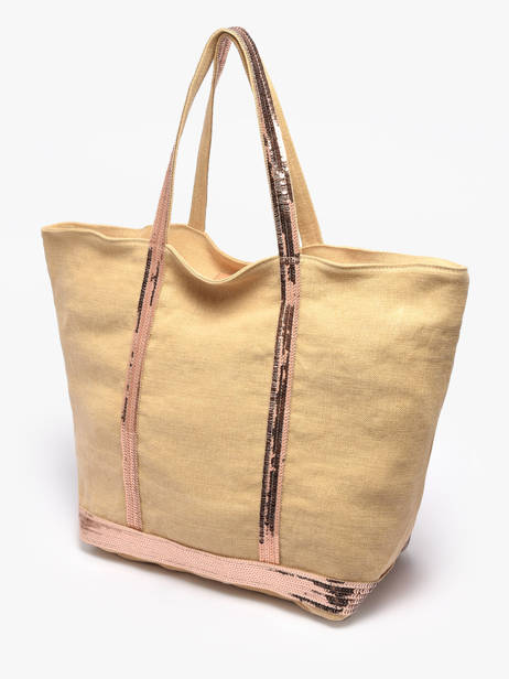 Le Cabas L Lin Paillettes Vanessa bruno Jaune cabas lin 31V40409 vue secondaire 2