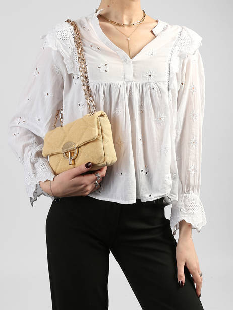 Sac Bandoulière Moon Lin Vanessa bruno Jaune moon 70V40326 vue secondaire 1