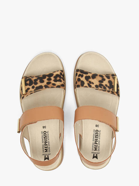 Sandals In Leather Mephisto Brown women P5148854 other view 3