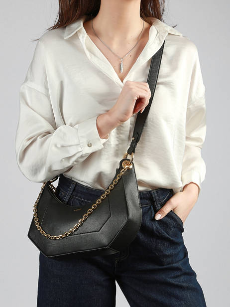 Shoulder Bag Croisette Leather Lancel Black croisette A13987 other view 1