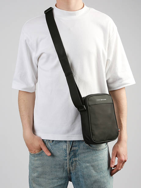 Sac Bandoulière Tommy hilfiger Noir th repreve AM14150 vue secondaire 1