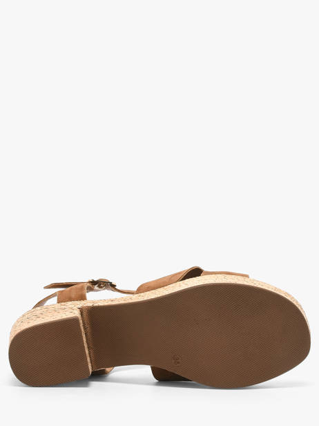 Heeled Sandals In Leather Aliwell Brown women A123066 other view 4