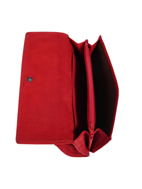 Portefeuille Ã  Rabat Etincelle Nubuck Cuir Etrier Rouge etincelle nubuck EETN903 vue secondaire 3