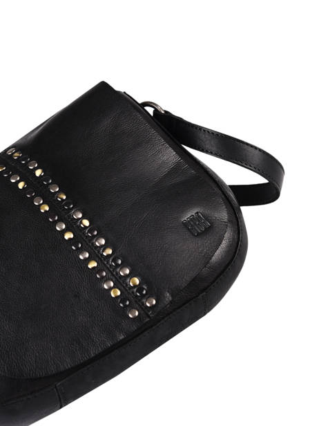 Sac BandouliÃ¨re Heritage Cuir Biba Noir heritage HAK2L vue secondaire 2