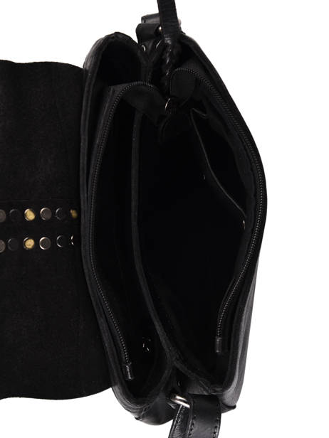Sac BandouliÃ¨re Heritage Cuir Biba Noir heritage HAK2L vue secondaire 4