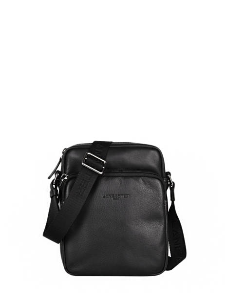Sac BandouliÃ¨re Lancaster Noir soft vintage homme 10