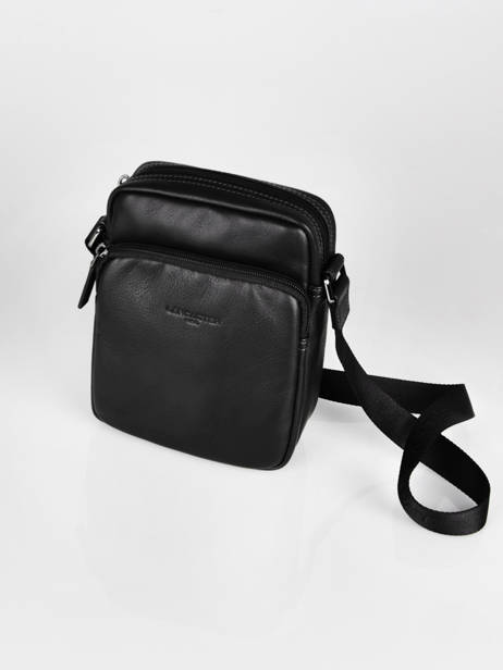 Sac BandouliÃ¨re Lancaster Noir soft vintage homme 10 vue secondaire 2