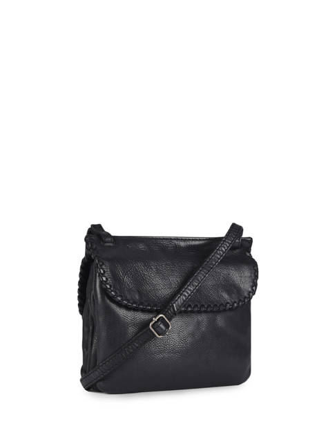 Sac BandouliÃ¨re Utility Cuir Basilic pepper Noir utility BUTI05 vue secondaire 4