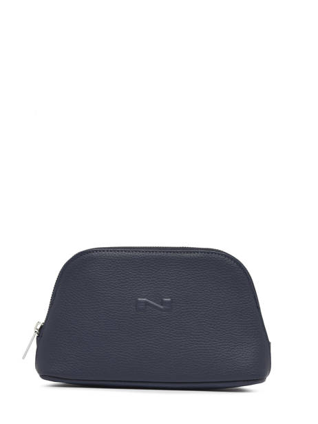 Trousse ZippÃ©e Cuir Nathan baume Bleu nathan 4