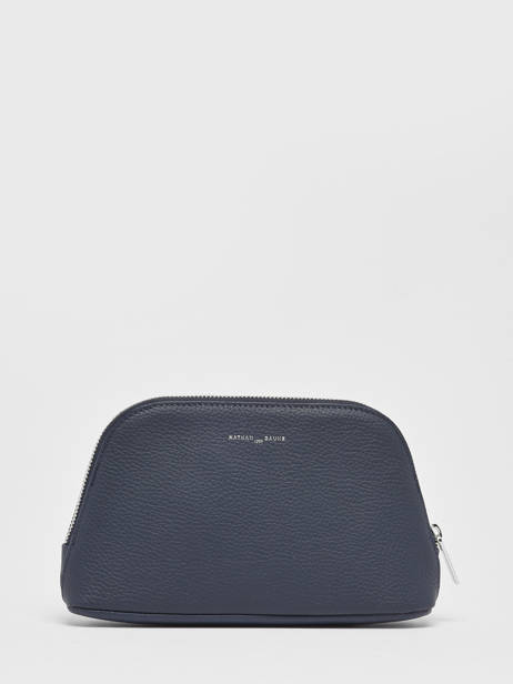 Trousse ZippÃ©e Cuir Nathan baume Bleu nathan 4 vue secondaire 2