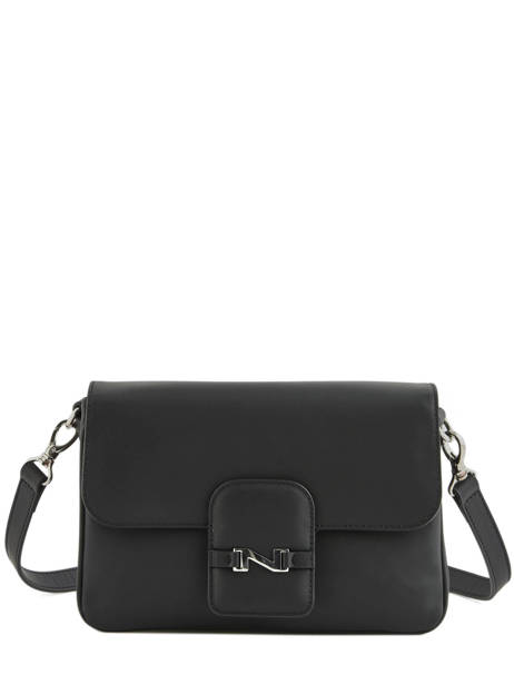 Sac BandouliÃ¨re Sagan Cuir Nathan baume Noir ines 2