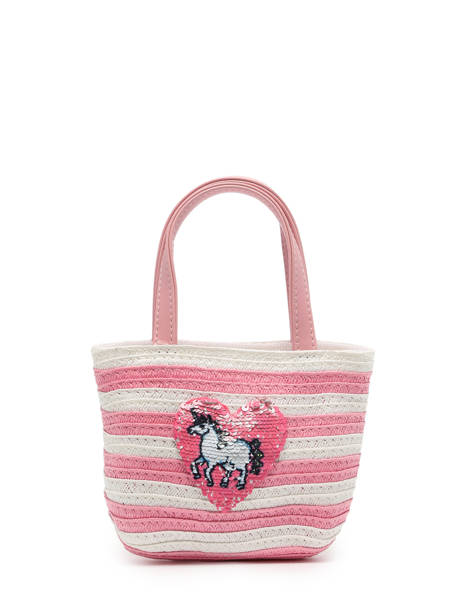 Sac PortÃ© Main Le voyage en panier Rose kids PM374